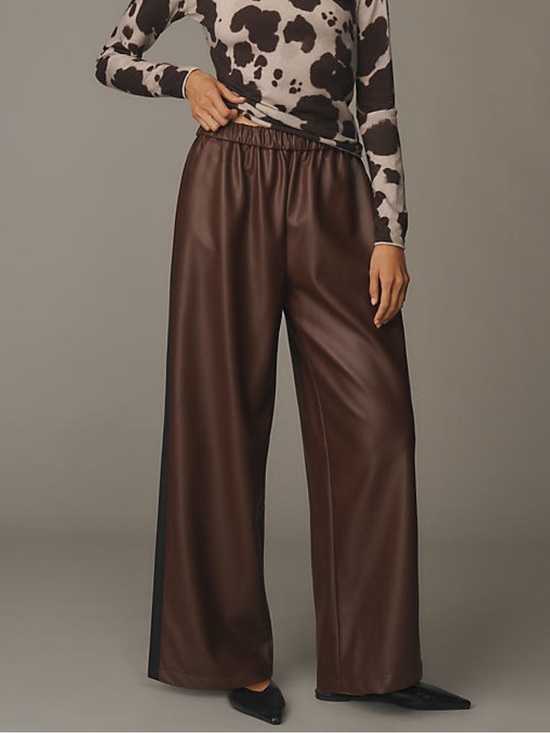 Maeve Pants - NWT Maeve Faux Leather Pull-On
Track Pants Size M